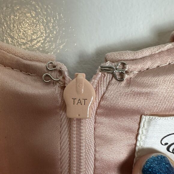 Eliza J Ruffle Bodice Cold Shoulder Formal Gown Womens Size 6 Light Pink - Picture 5 of 16